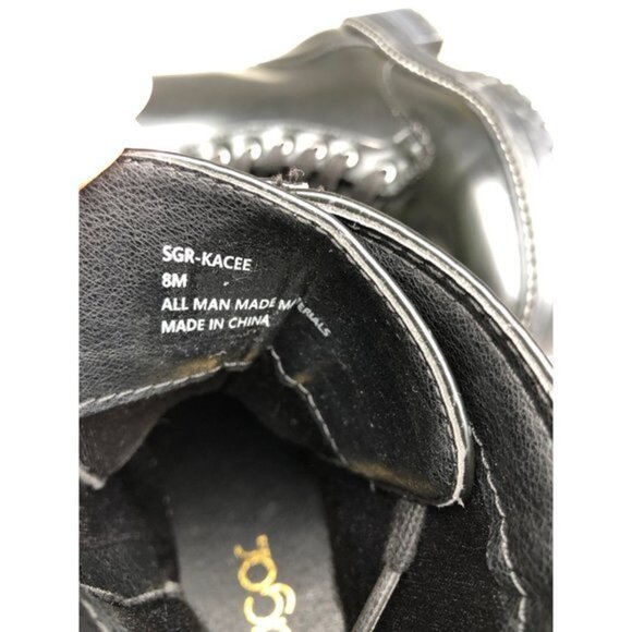 Sugar Womens Kaedy Faux Leather Combat & Lace-up Boots Black Size 8M - Picture 8 of 8